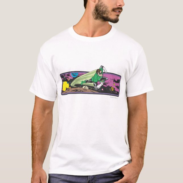 Camiseta Carreras de Linterna Verde a través del espacio (Anverso)