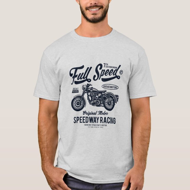 Camiseta Carreras de motocicleta de velocidad máxima (Anverso)