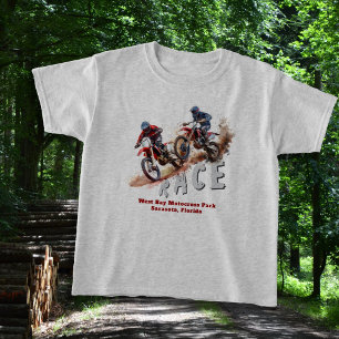 Camiseta Carreras de motocross para chicos personalizado