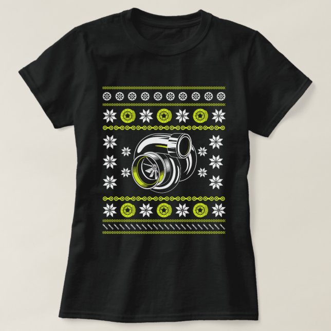 Camiseta Carreras de Navidades feos de la máquina Turbo Car (Diseño del anverso)