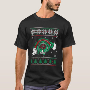 Camiseta Carreras de Navidades feos de la máquina Turbo Car