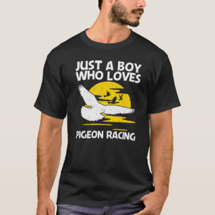 Camiseta Carreras De Paloma De Guay Para Niños Que Acogen A
