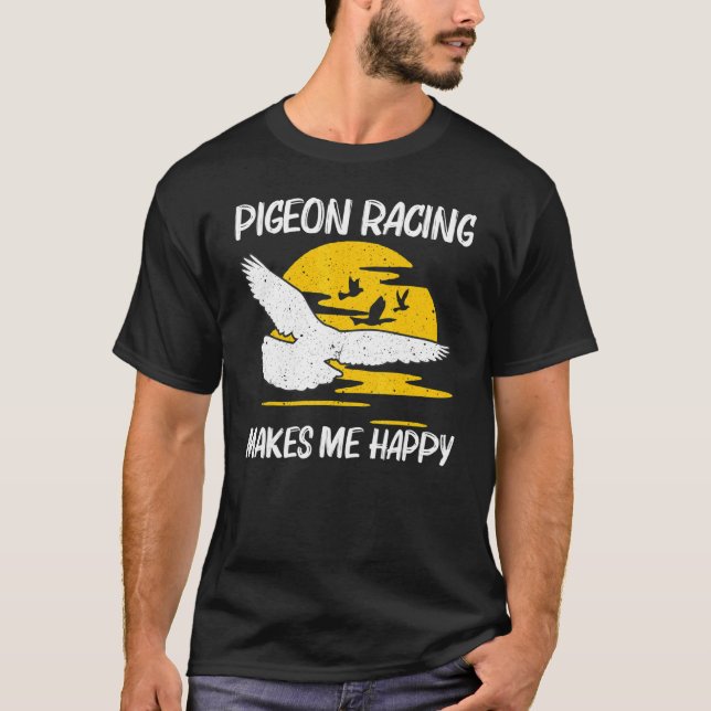 Camiseta Carreras De Paloma Porcina Guay Para Hombres Hombr (Anverso)