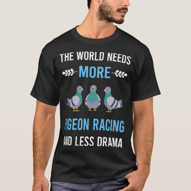 Camiseta Carreras de Palomas con Menos Drama (Anverso)