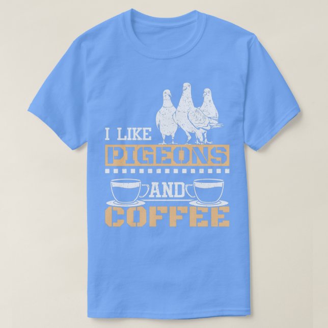 Camiseta Carreras De Palomas Y Café 1 (Diseño del anverso)
