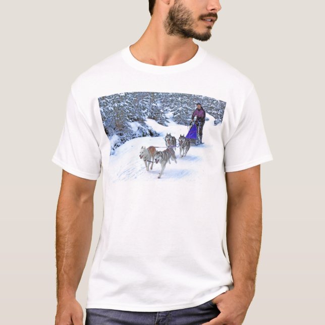 Camiseta Carreras de perro de trineo (Anverso)