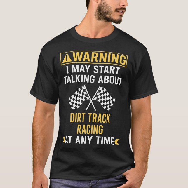 Camiseta Carreras de pista de advertencia divertida (Anverso)