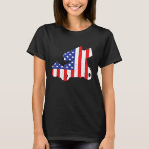 Camiseta Carreras de Sprint Car USA Bandera Americana Dentr