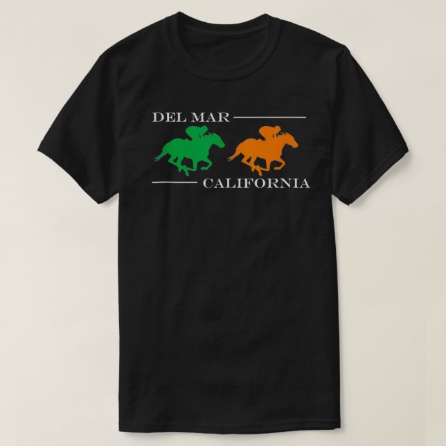 Camiseta Carreras del caballo de Del Mar California  (Diseño del anverso)