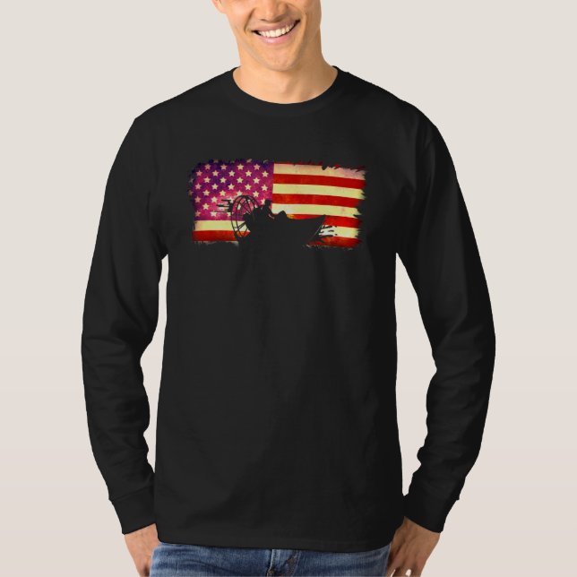 Camiseta Carreras del capitán de un barco aéreo con bandera (Anverso)