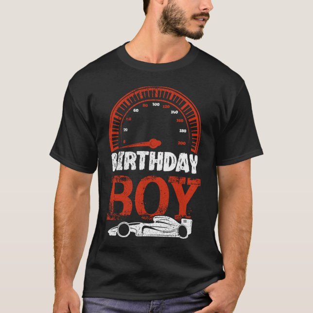 Camiseta Carreras del coche de Birday Boy Race (Anverso)