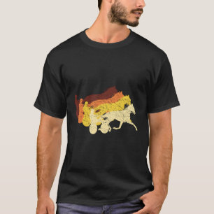 Camiseta Carreras del mazo de cables Carreras del caballo R