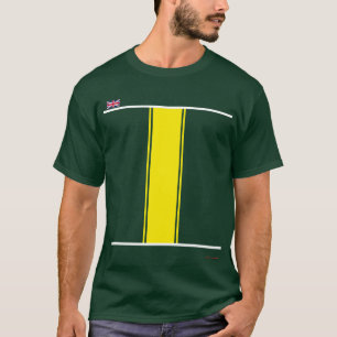 Camiseta Carreras del motor verde de la Carreras británica