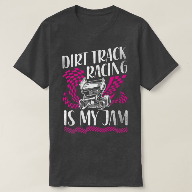 Camiseta Carreras Dirt Track Race Sprint Car Girlfriend Chi (Diseño del anverso)