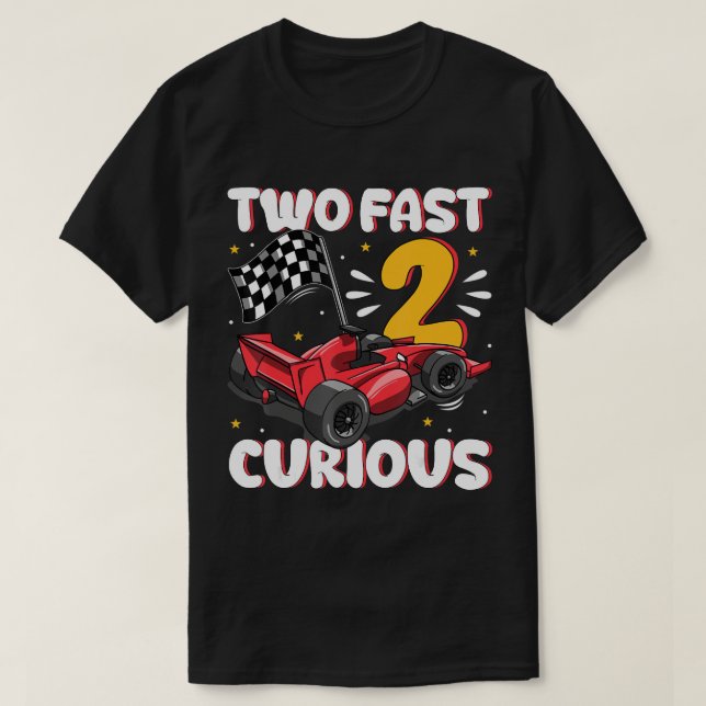 Camiseta Carreras Dos Cumpleaños Rápido Dos Años Curiosos (Diseño del anverso)