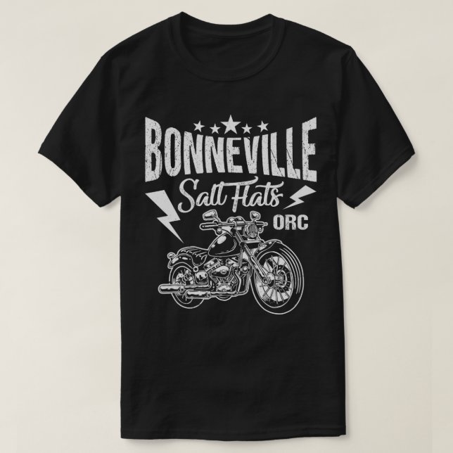 Camiseta Carreras en motocicleta Bonneville Salt Flats (Diseño del anverso)