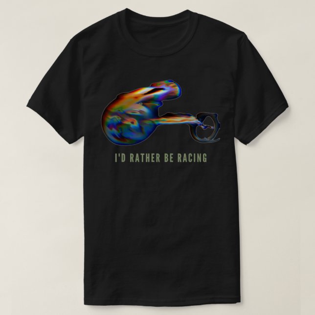 Camiseta Carreras en silla de ruedas Racer en silla de rued (Diseño del anverso)