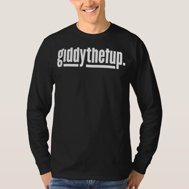 Camiseta Carreras equina Vintage Giddythefup Sarcástico (Anverso)