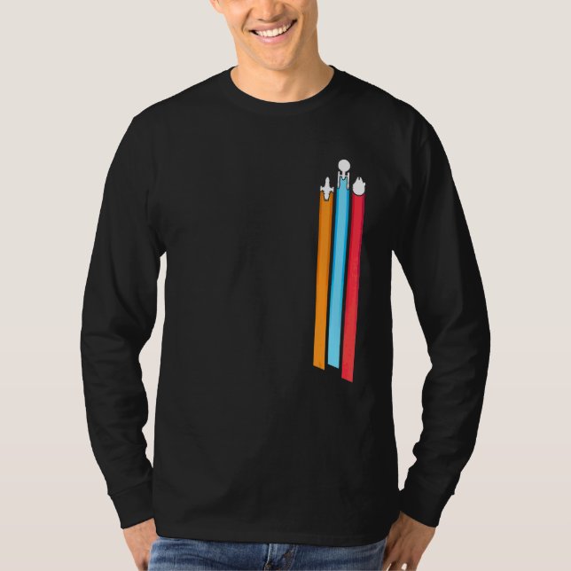 Camiseta Carreras espacial Stripes Hombres (Anverso)