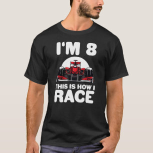 Camiseta Carreras infantil Coche 8 Cumpleaños 8 Ocho Niños