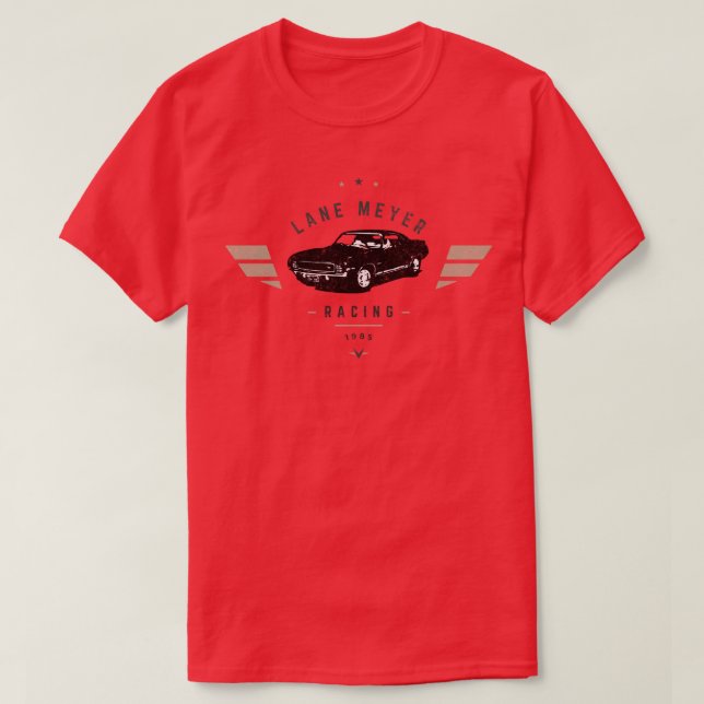 Camiseta Carreras Lane Meyer de 1985 (Diseño del anverso)