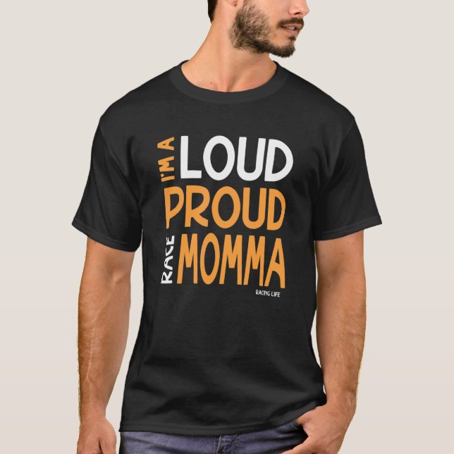 Camiseta Carreras Mamá, soy una orgullosa mami mami racers  (Anverso)