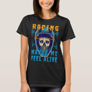 Camiseta Carreras me hace sentir viva Carreras de moto Skel