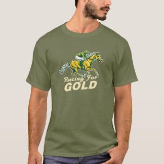 Camiseta Carreras para el diseño de jockey sobre caballos d