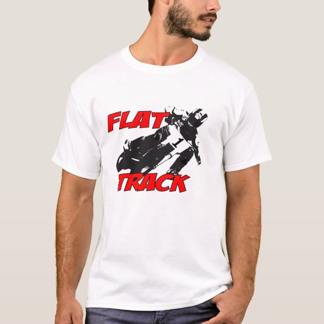 Camiseta Carreras planas de la motocicleta de la pista (Anverso)