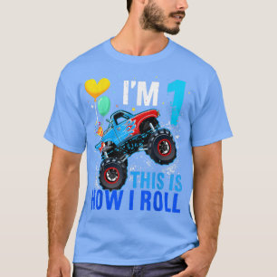 Camiseta Carreras Primer cumpleaños niño coche negro de 1 a