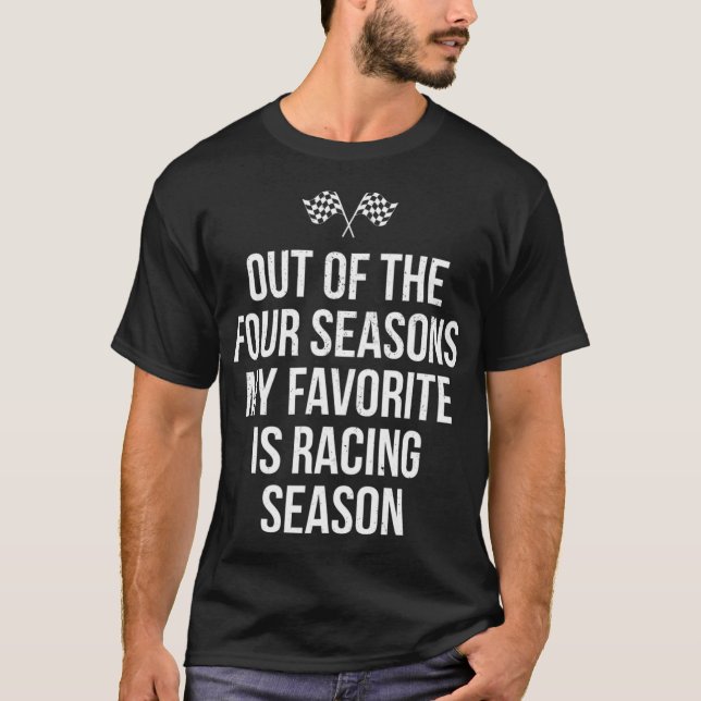 Camiseta Carreras Temporada de Arrastrar Favoritos Carro de (Anverso)