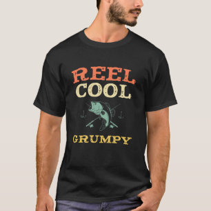 Camiseta Carrete Cool Gruñón Pesca Pescador Divertido Vinta