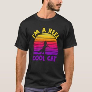 Camiseta Carrete de gato de pesca Lago Bass Novedad genial
