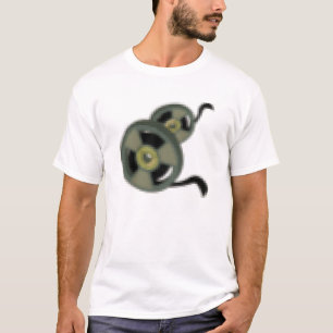 CAMISETA CARRETE DE LA PELÍCULA DE LA CINTA DE LA MÚSICA