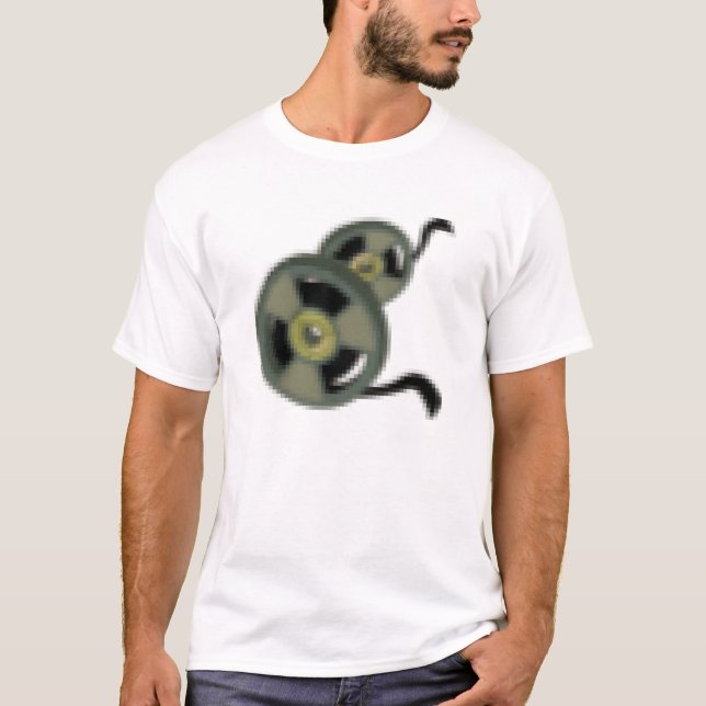 CAMISETA CARRETE DE LA PELÍCULA DE LA CINTA DE LA MÚSICA (Anverso)
