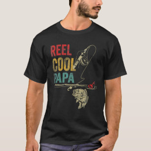 Camiseta Carrete de Pesca Cool Papaw Papa Papá Día del Padr