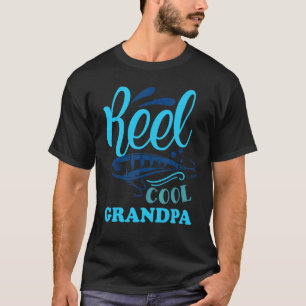 Camiseta Carrete de Pesca para Hombres Abuelo Genial Pescad