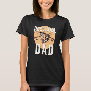 Camiseta Carrete de Pescar Papá Genial Pescando al Aire Lib