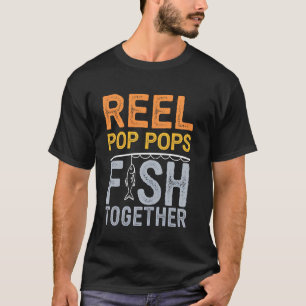 Camiseta Carrete De Pescar Pops Peces Juntos Funny Fisherma