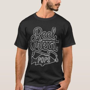 Camiseta Carrete Divertido Gran Papá Pops Pescador