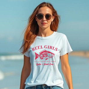 Camiseta Carrete estilo pescador para soltera Chicas-Cereza