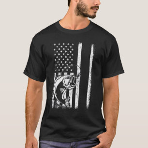Camiseta Carrete Genial Rel Bandera Estados Unidos Pesca Dí