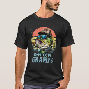 Camiseta Carrete Retro Genial Abuelo Pescador Papá Día del 