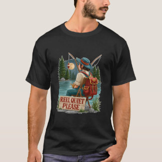 Camiseta Carrete Silencio Por Favor Divertida Pesca Nocturn