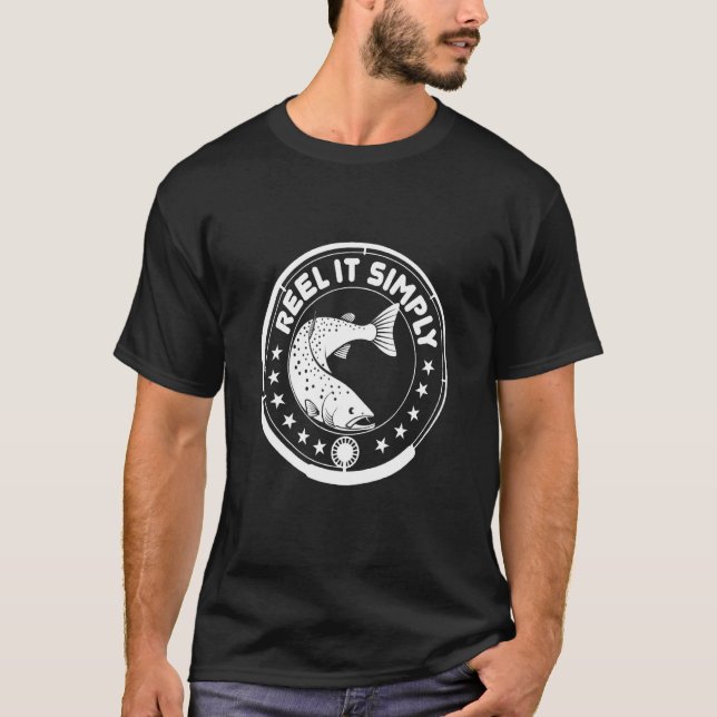 Camiseta Carrete Simplemente Para Fans De Anzuelo Y Caña De (Anverso)