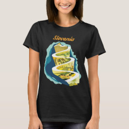 Camiseta Carretera Alpina de Eslovenia Espiral Verde Viaje