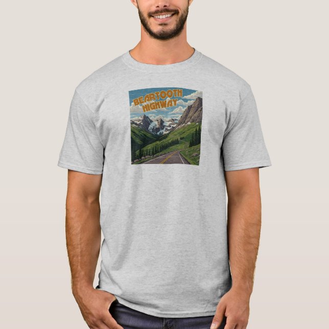 Camiseta Carretera Beartooth Montana Wyoming Paisaje (Anverso)