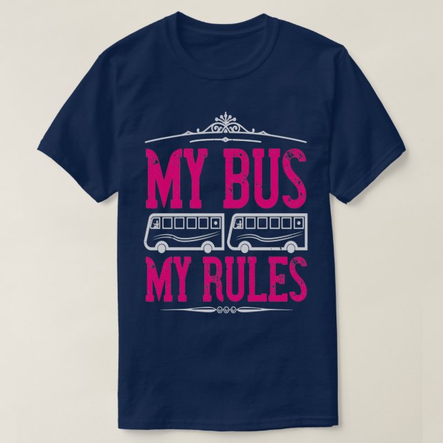 Camiseta Carretera Chica del conductor de autobús 2 (Diseño del anverso)