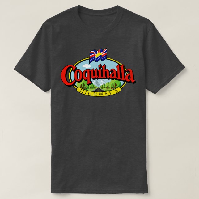 Camiseta Carretera Coquihalla Columbia Británica (Diseño del anverso)