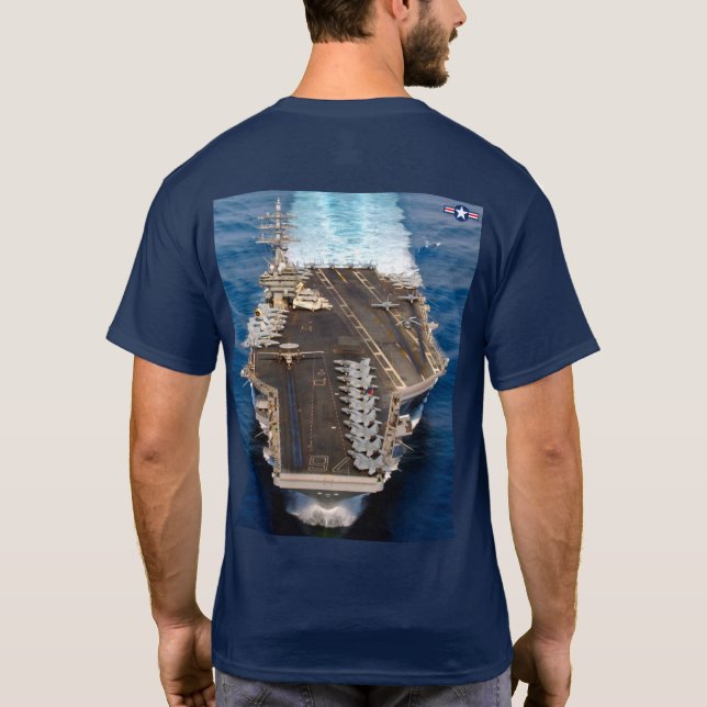 CAMISETA CARRETERA DE AERONAVES DE EE.UU. - CVN-76 (Reverso)